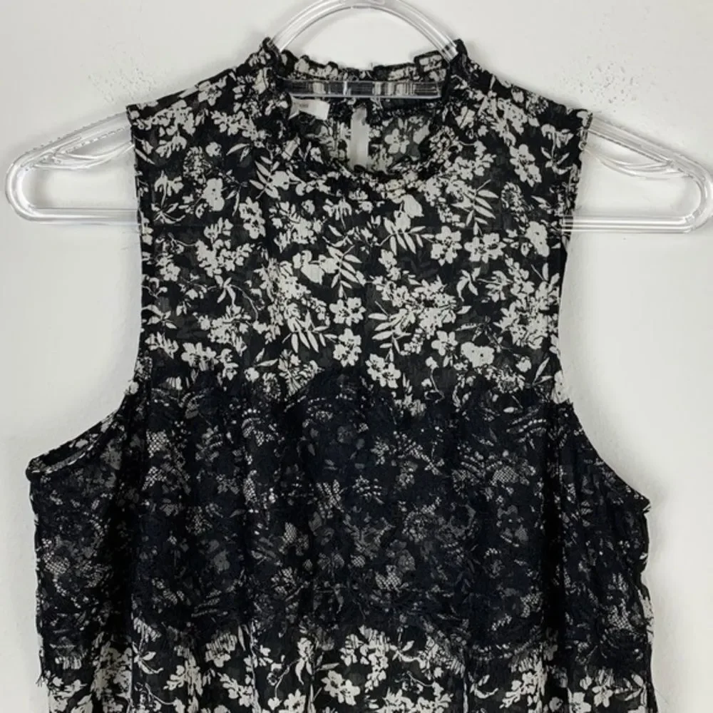 Maurice’s Floral Black and White Tank